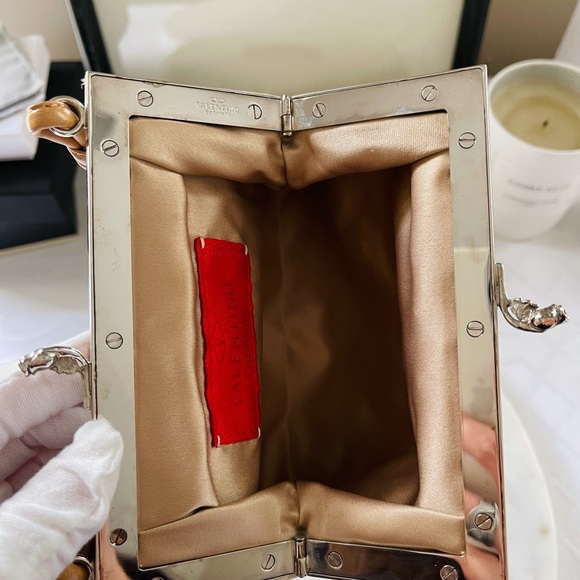 Valentino Garavani Rhinestone Silk Evening Bag - Picture 7 of 15